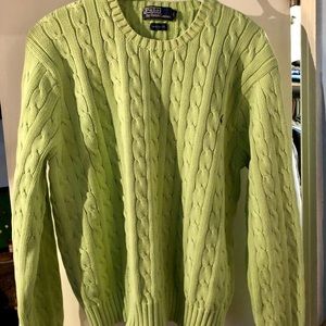 CHARTREUSE POLO SWEATER